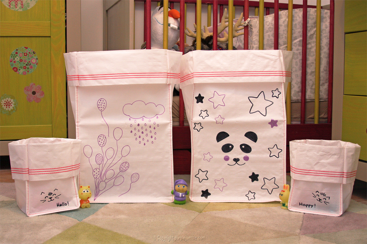 DIY : sacs de rangement pour enfants - Purple Jumble